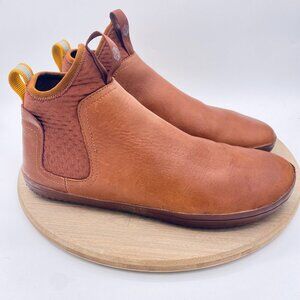Vivo Barefoot Shoes Mens 9 42 Brown Leather High Top Zero Drop Minimalist